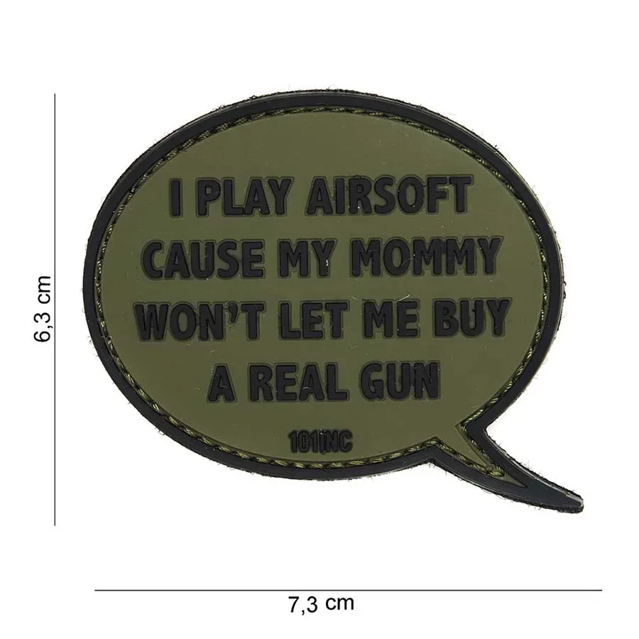 Klettabzeichen I Play Airsoft - oliv