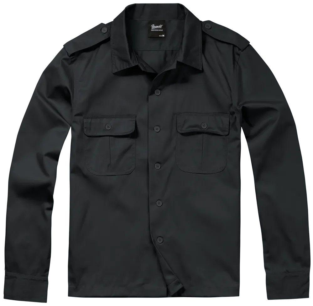 Brandit - US Shirt Long Sleeve black
