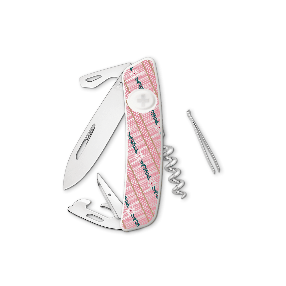 SWIZA Taschenmesser D03 Edelweiss - rosa