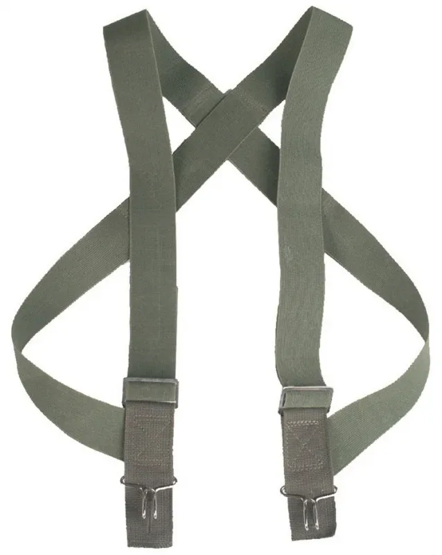 Hosenträger mit Haken, oliv, neuwertig
