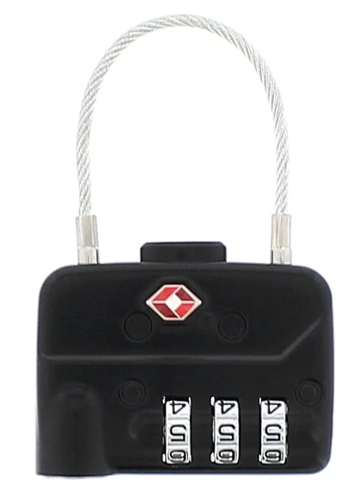 TSA Zahlenschloss mit 3-stelligen Code (5,0x7,7x1,4 cm)