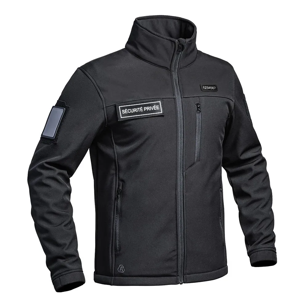 A10 Equipment - Softshell Jacke SECU-ONE flap Security (schwarz)