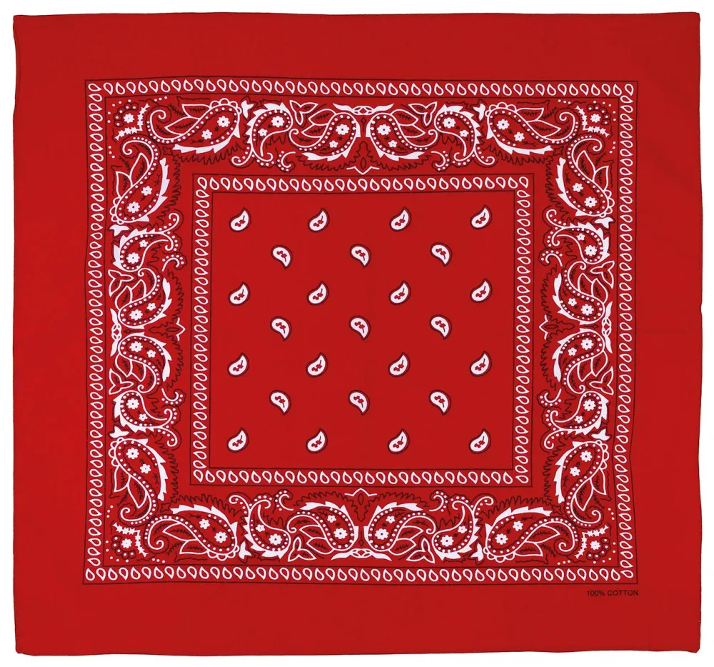Bandana, rot-weiss, ca. 55 x 55 cm, Baumwolle