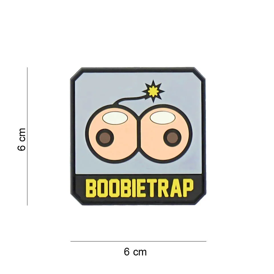 Klettabzeichen Boobietrap - grau