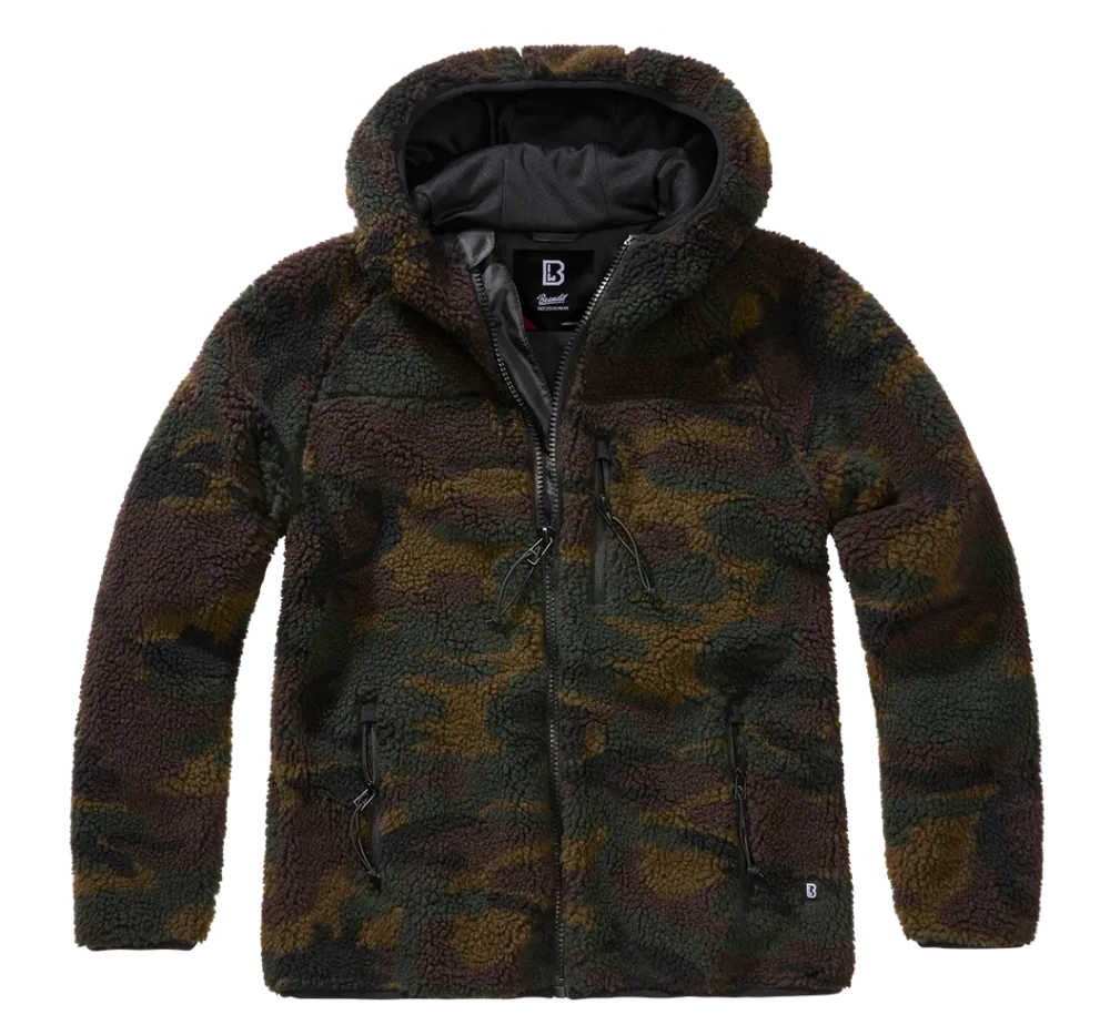 Brandit - Women Teddyfleece Jacket Hooded woodland