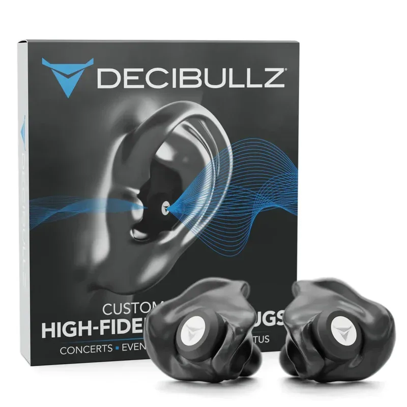 Decibullz - High-Fidelity Earplugs Gehörschutzstöpsel schwarz (SNR=19db)