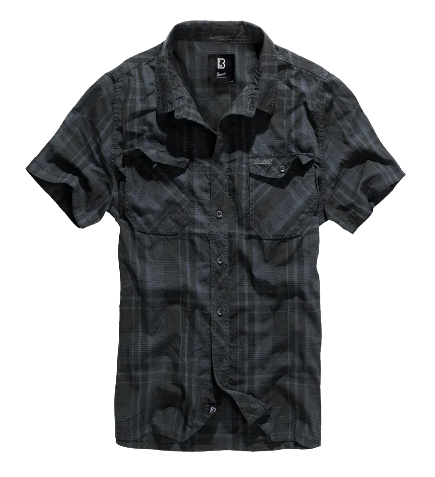 Brandit - Roadstar Shirt Short Sleeve black/blue