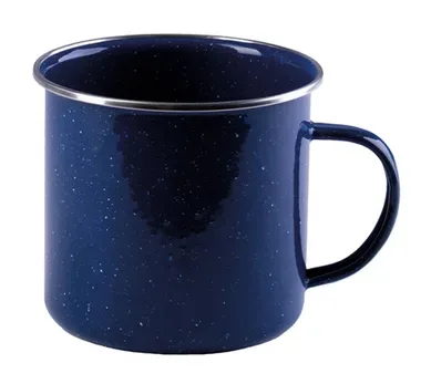 Emaille-Tasse Western, blau, ca. 350 ml