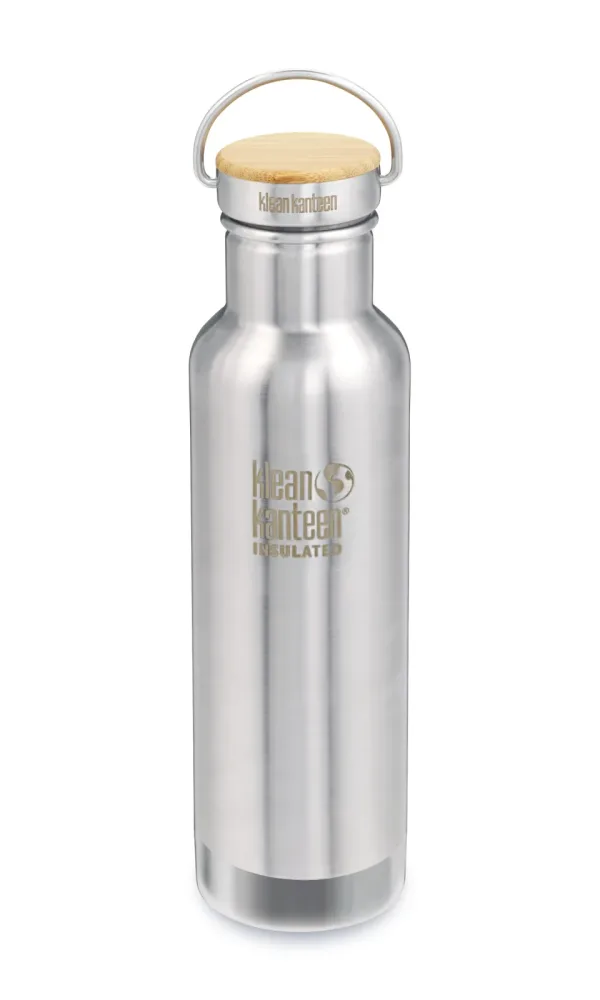 Klean Kanteen - Trinkflasche Insulated Reflect Brushed 592ml mit Bambus-Schraubverschluss