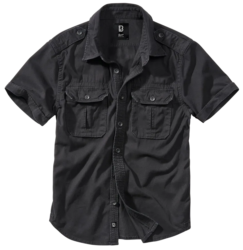 Brandit - Vintage Shirt Short Sleeve black