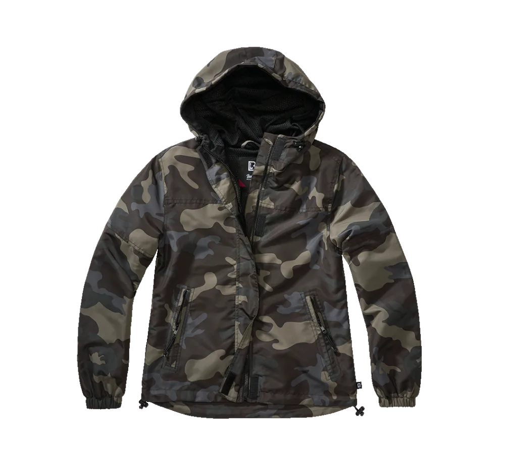 Brandit - Women Summer Frontzip Windbreaker darkcamo
