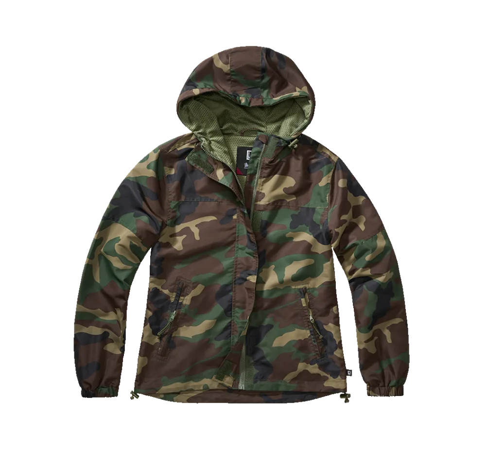 Brandit - Women Summer Frontzip Windbreaker woodland
