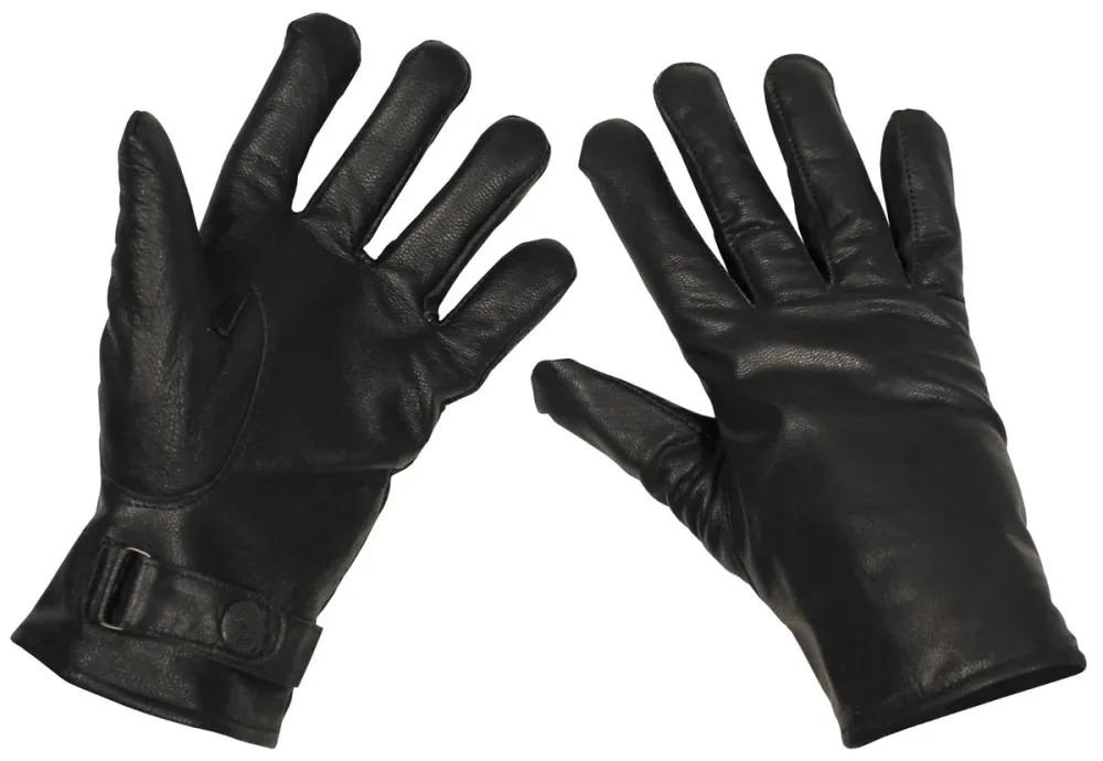 BW Lederhandschuhe, schwarz