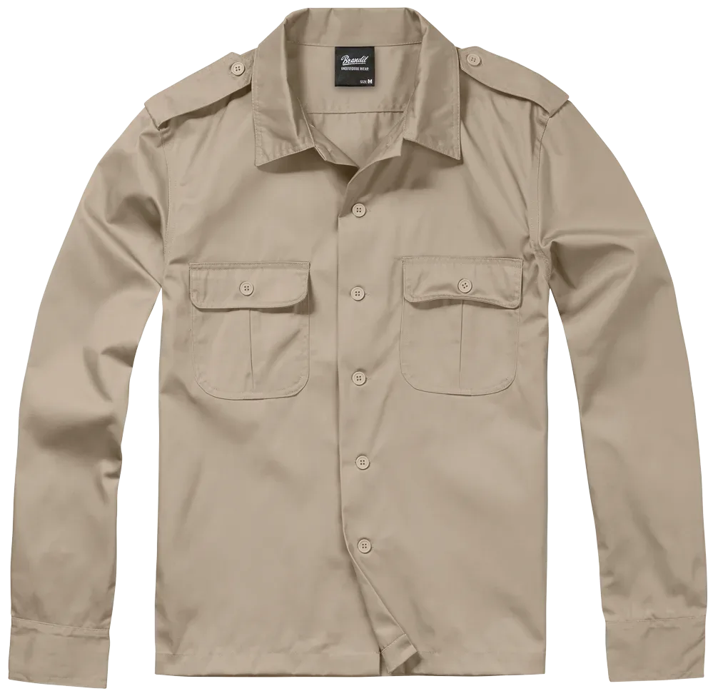 Brandit - US Shirt Long Sleeve beige