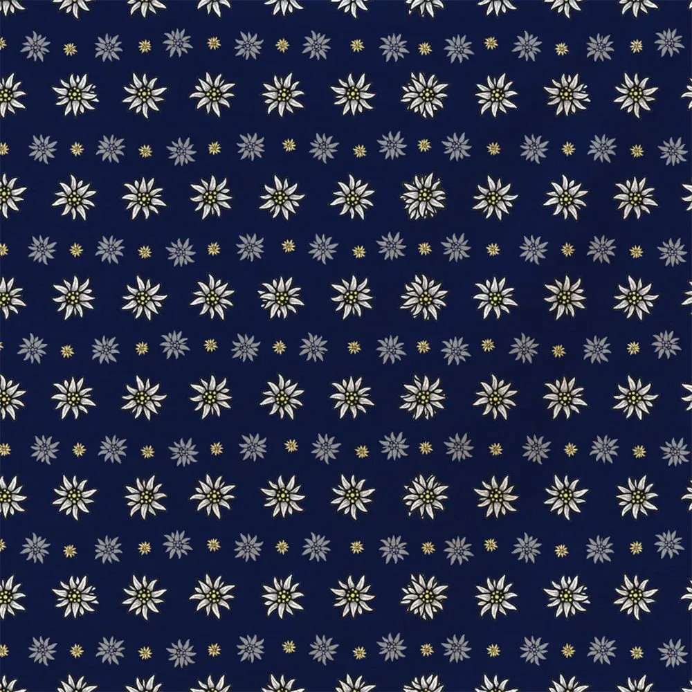 Bandana, blau Edelweiss, Gr. 55 x 55 cm, Baumwolle