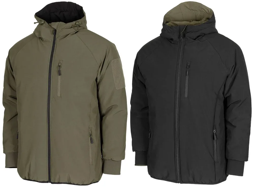 Thermojacke, wendbar, oliv/schwarz
