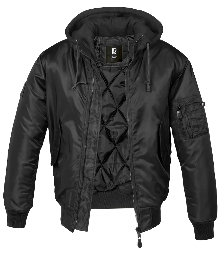 Brandit - MA1 Sweat Hooded Jacket black