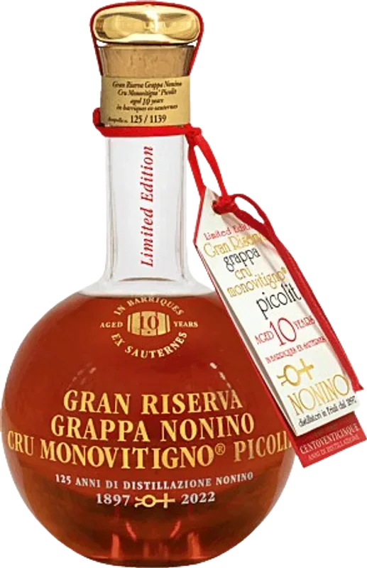 Grappa Picolit Gran Riserva aged 10 years – Cru Monovitigno Nonino - Friaul, Italien