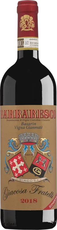 Barbaresco Riserva Basarin Vigna Gianmaté DOCG Giacosa Fratelli - 2019 - Piemont, Italien