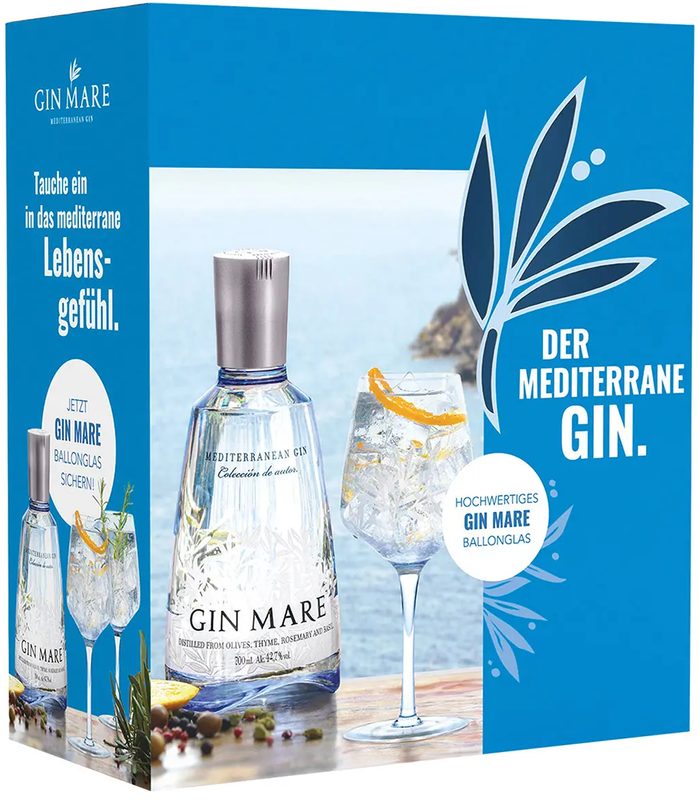 Gin Mare Mediterranean Gin + 1 Ballon Glas Gin Mare - Spanien