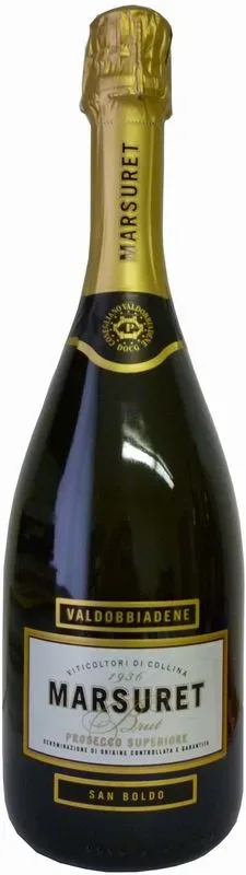 Valdobbiadene Prosecco Superiore DOCG brut San Boldo Marsuret - Veneto, Italien