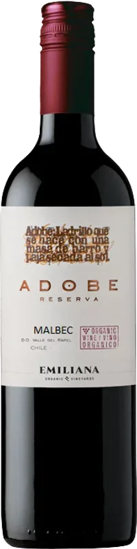 Adobe Malbec Reserva Emiliana Organic Vineyards - 2016 - Valle Central, Chile