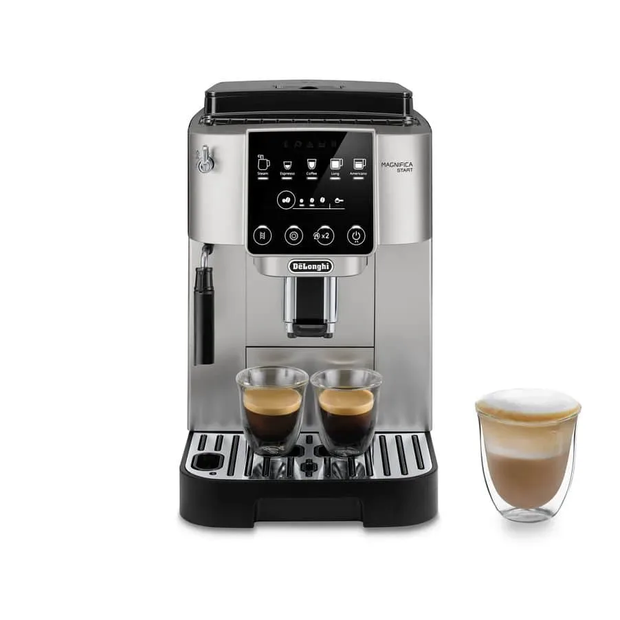 De'Longhi Kaffeevollautomat Magnifica Start ECAM 220.30.SB, für Bohnen/Pulver, 1450 W, bis 1,8 l/250 g, Milchaufschäumer, silber-schwarz