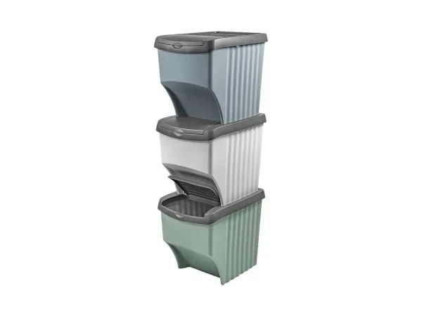 WeberHome, Unsere Neuheiten, WeberHome Recycling Tower 3er mehrfarbig, Produkte & Wohnen