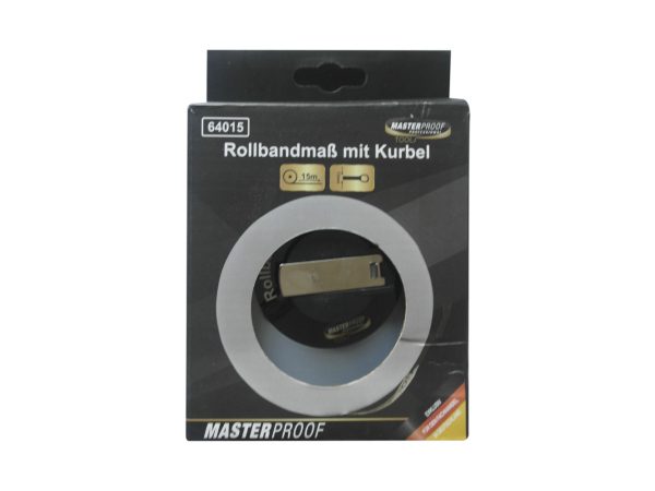 Masterproof, Unsere Neuheiten, Masterproof Rollbandmass mit Kurbel 15m, Produkte & Wohnen