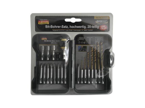Masterproof, Unsere Neuheiten, Masterproof Bit-Bohrer-Satz hochwertig 20-teilig, Produkte & Wohnen