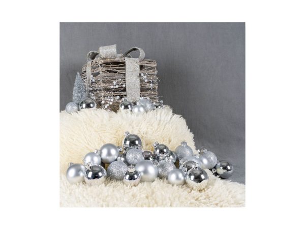 FS-STAR, Unsere Neuheiten, FS-STAR Weihnachtskugeln 34er Set silber, Produkte & Wohnen