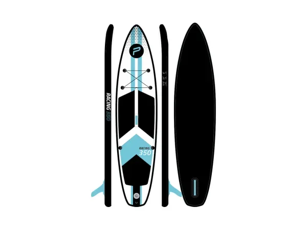 PURE2improve, Unsere Neuheiten, PURE iSUP Racing 350x79x15 cm türkis/schwarz, Produkte & Wohnen