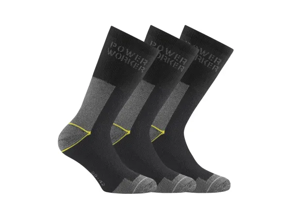 Rohner - Socken  Power Worker Wilmax 3er  Gr.3942, für Herren, Schwarz, Größe 39-42