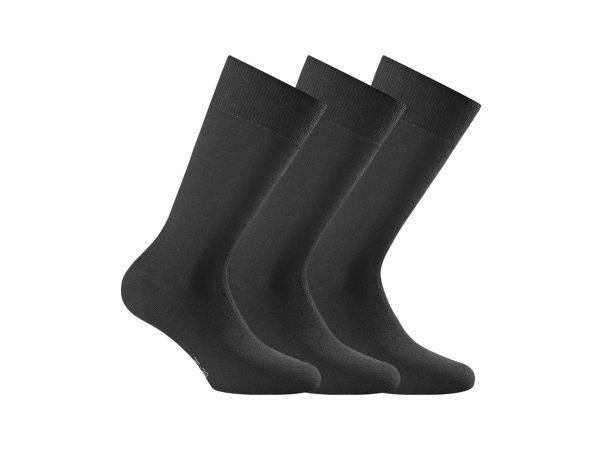 Rohner basic Cotton ll Black 39 - 42 3er Pack