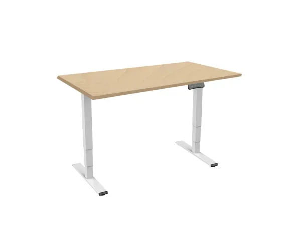 CONTINI, Unsere Neuheiten, Contini hvb Bürotisch 1.6x0.8m Ahorn Natur / Gestell weiss RAL9016, Produkte & Wohnen