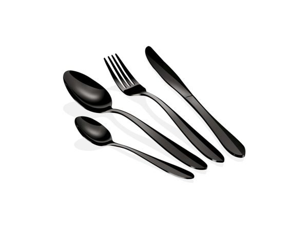 Berlinger, Unsere Neuheiten, Berlinger Haus 24-teiliges Besteck-Set schwarz, Produkte & Wohnen