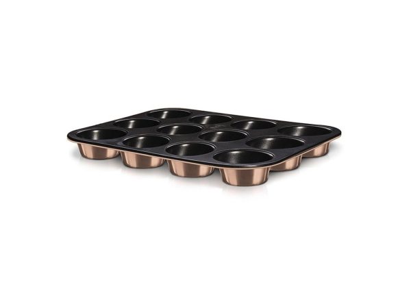 Berlinger, Unsere Neuheiten, Berlinger Haus Muffin-und Cupcake Backform für 12 Stk. 35x26.5x3cm Rose Gold Edition, Produkte & Wohnen