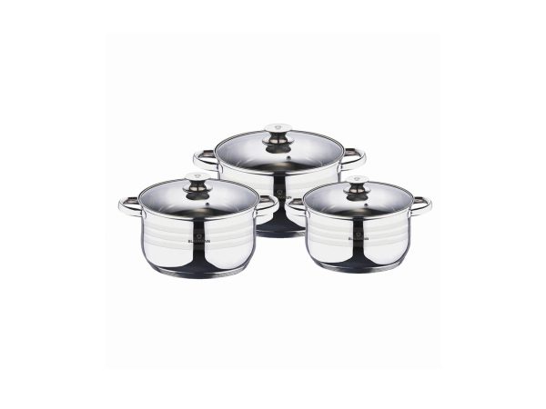 Berlinger - 6-teiliges Topfset Edelstahl Gourmet Line, One Size, Silber