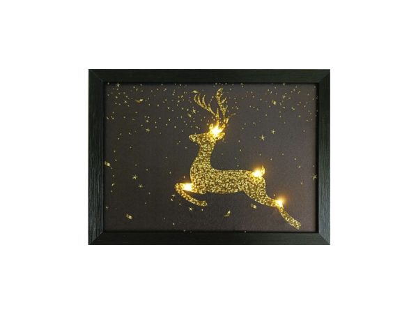 dameco, Weihnachten, dameco LED Bild Hirsch, Produkte & Wohnen
