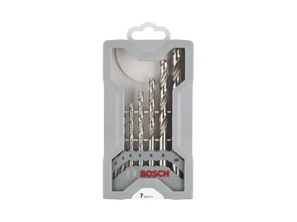 Bosch Accessories 2608589295 HSS Metall-Spiralbohrer-Set 7teilig geschliffen DIN 338 Zylinderschaft 1 Set