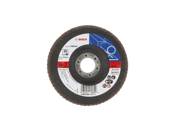 Bosch Accessories 2608606717 X551 Fächerschleifscheibe Durchmesser 125 mm Bohrungs-Ø 22.33 mm Körnung (num) 60 Stahl 1