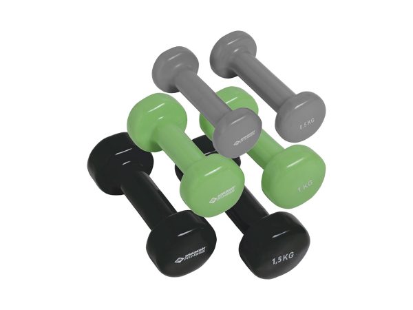 Schildkröt, Freizeit Indoor, Schildkröt Vinyl Hantel Set im Kunststoffkoffer 2x 0.5kg/ 2x 1.0kg / 2x 1.5kg, Produkte & Wohnen