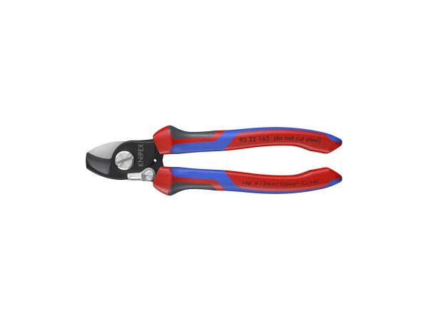 Knipex 95 22 165 Kabelschere Geeignet für (Abisoliertechnik) Alu- und Kupferkabel, ein- und mehrdrähtig 15 mm 50 mm² 0