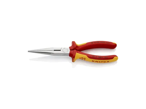 Knipex 26 16 200 VDE Flachrundzange Gerade Vanadium Elektrostahl 200 mm
