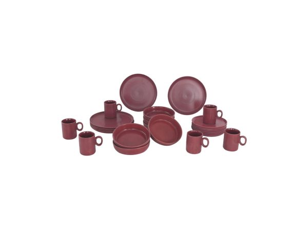 Van Well, Küchenbedarf, Van Well Porzellanservice Mika 24 teilig bordeaux, Produkte & Wohnen
