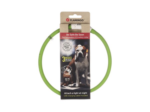 Flamingo, Hund Unterwegs, Flamingo Leuchthalsband Nera Visio grün, Produkte & Wohnen