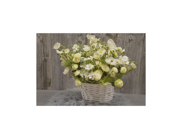 Schneider Korbwaren, Zubehör Gartengeräte, Schneider Korbwaren Blumenkorb Weide weiss Ø 25cm, Produkte & Wohnen