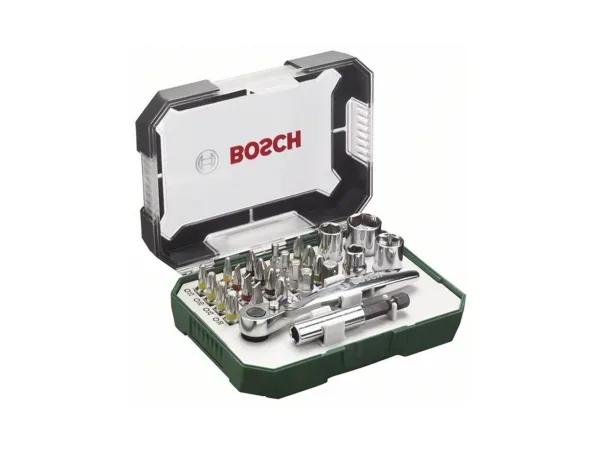 Bosch Accessories Promoline 2607017322 Bit-Set 26teilig Schlitz, Kreuzschlitz Phillips, Kreuzschlitz Pozidriv,