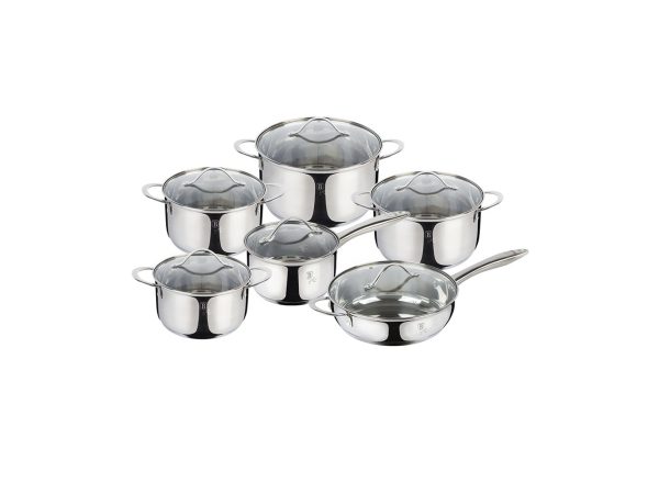 Berlinger, Küchenbedarf, Berlinger Haus 12-teiliges Kochgeschirr-Set Silver Jewellery Collection, Produkte & Wohnen
