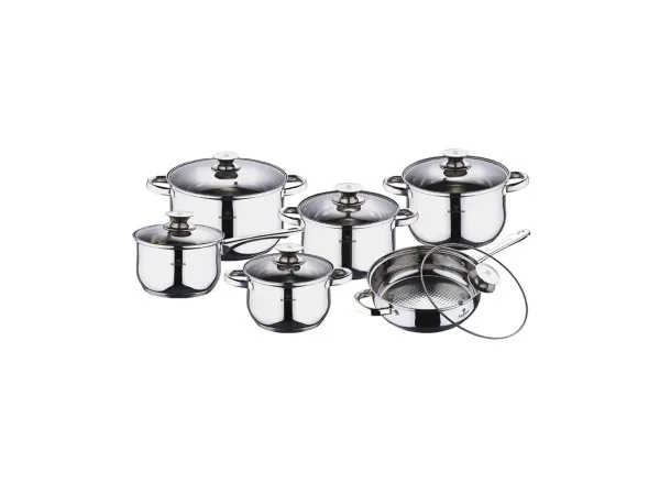 Blaumann, Küchenbedarf, Blaumann 12-teiliges Topfset Edelstahl Gourmet Line Shiny, Produkte & Wohnen